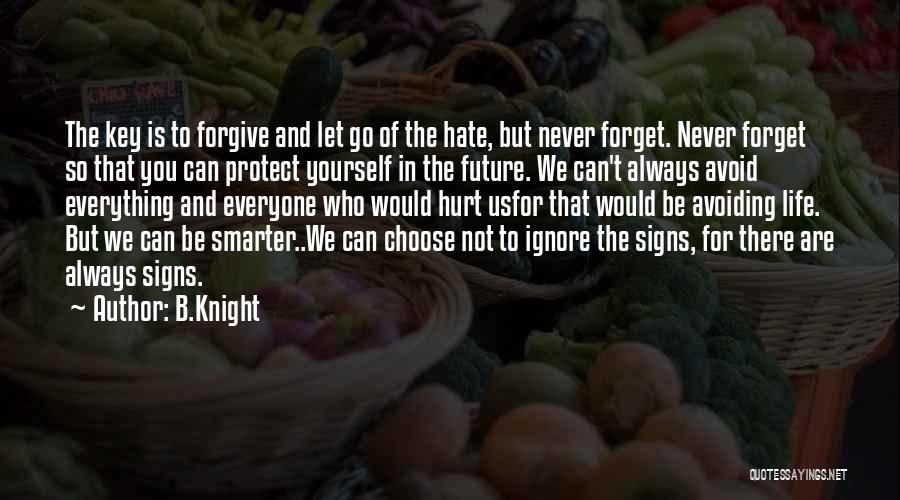 Let Go Of Hate Quotes By B.Knight