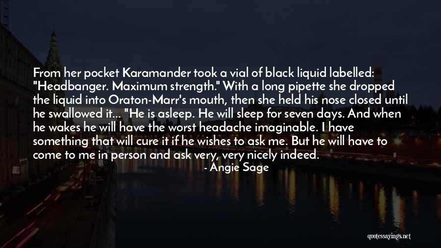 Let Her Sleep For When She Wakes Quotes By Angie Sage Let Her Sleep For When She Wakes Quotes By Angie Sage
