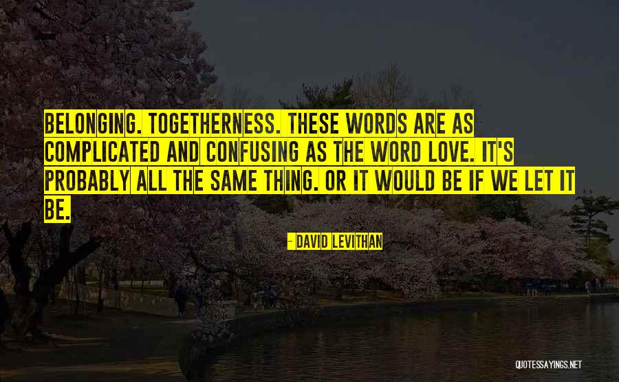Let It Be Love Quotes By David Levithan Let It Be Love Quotes By David Levithan