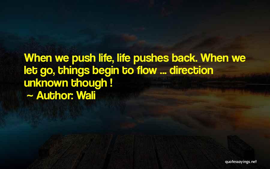 Let Life Flow Quotes By Wali