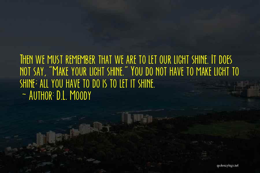 Let Your Light Shine Quotes By D.L. Moody