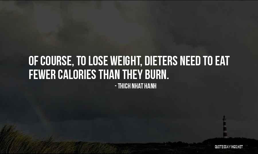 Let's Burn Calories Quotes By Thich Nhat Hanh