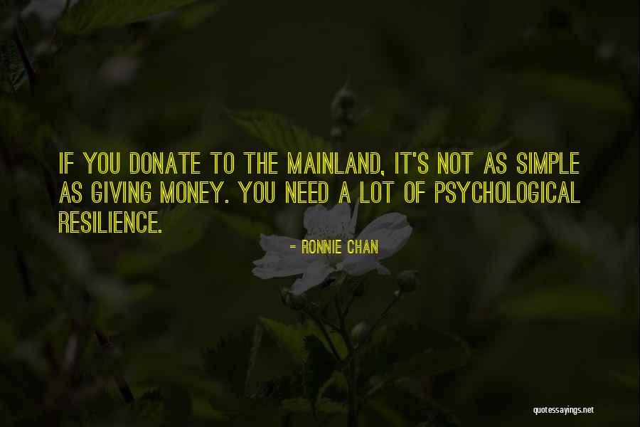 Let's Donate Quotes By Ronnie Chan