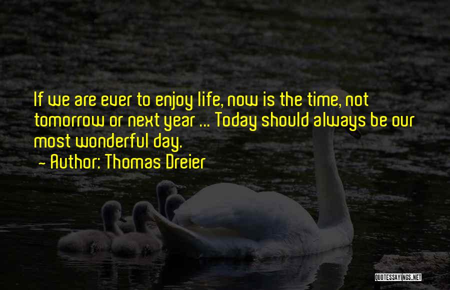 Let's Enjoy Today Quotes By Thomas Dreier