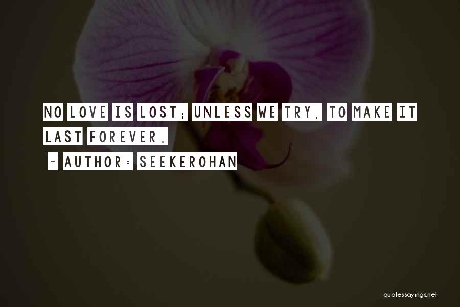 Let's Make This Love Last Forever Quotes By Seekerohan