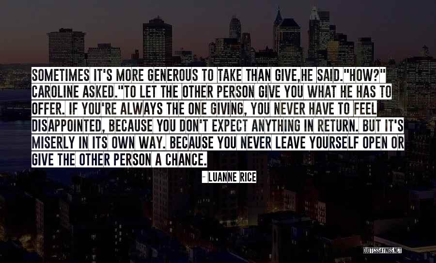 Let's Take A Chance Quotes By Luanne Rice