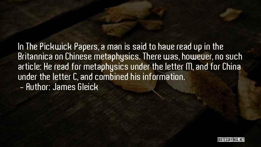 Letter C Quotes By James Gleick