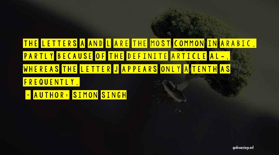 Letter L Quotes By Simon Singh