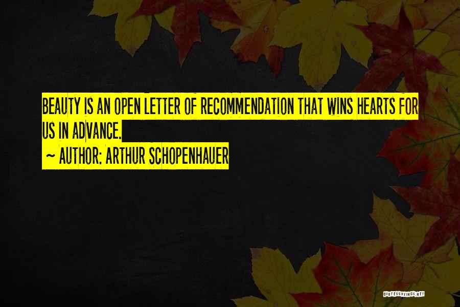 Letter Of Recommendation Quotes By Arthur Schopenhauer