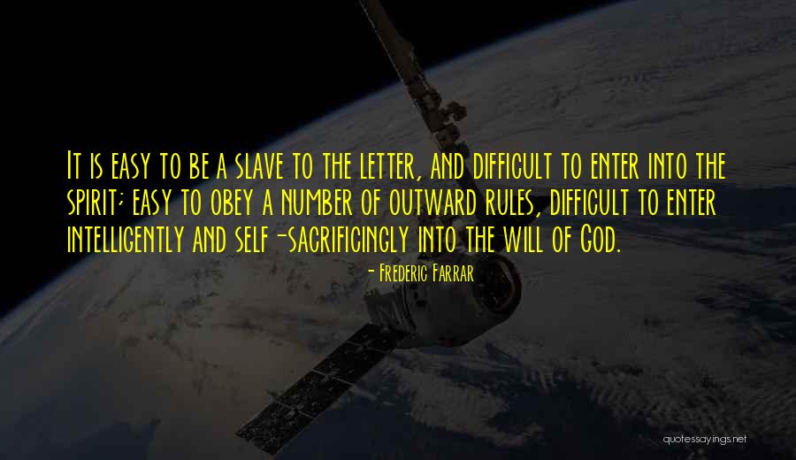 Letter To God Quotes By Frederic Farrar