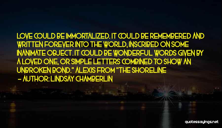 Letters And Words Quotes By Lindsay Chamberlin