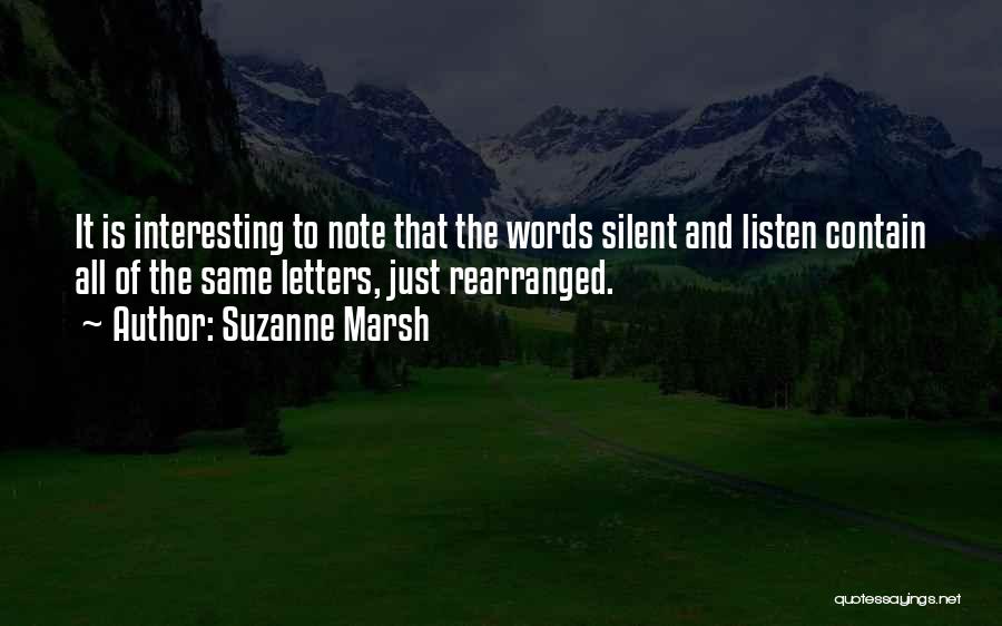 Letters And Words Quotes By Suzanne Marsh