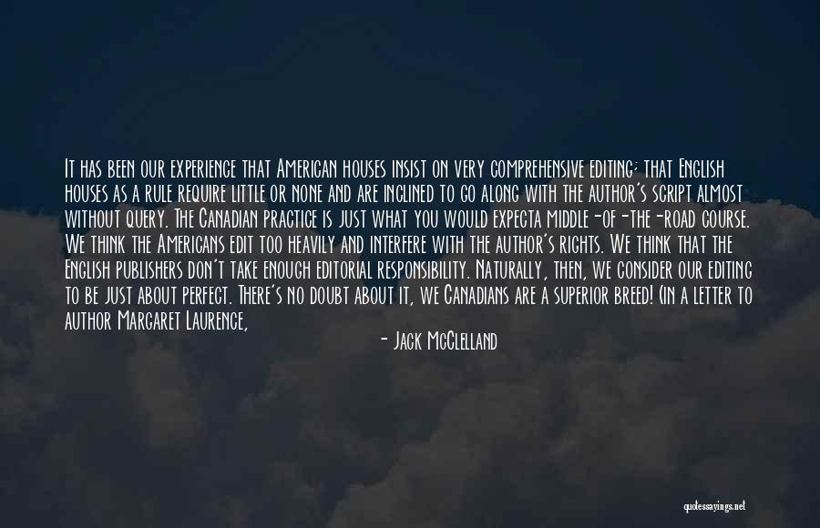 Letters From Margaret Quotes By Jack McClelland Letters From Margaret Quotes By Jack McClelland