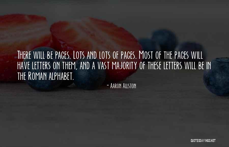 Letters Of The Alphabet Quotes By Aaron Allston