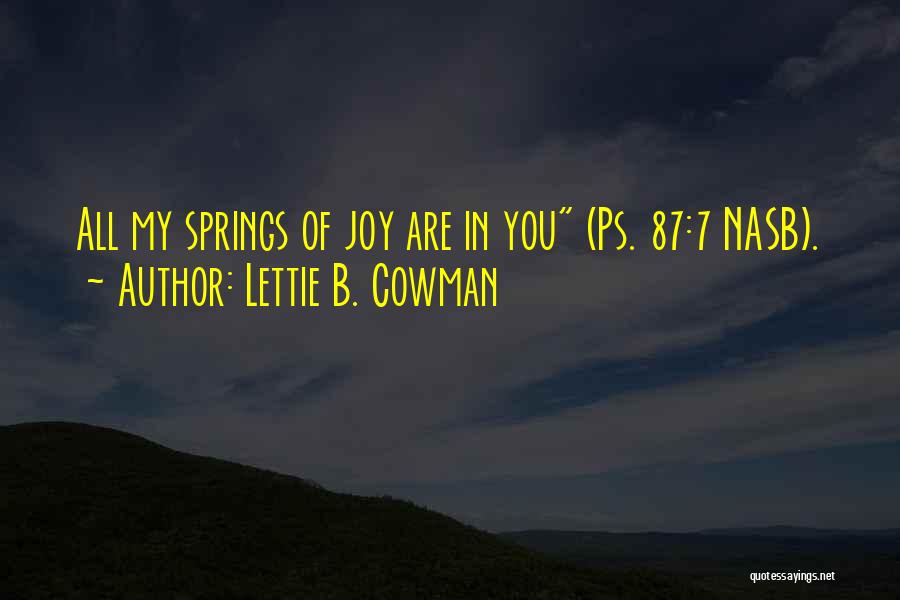 Lettie B. Cowman Quotes 1118683