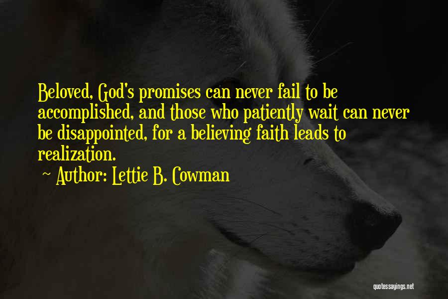 Lettie B. Cowman Quotes 1925077