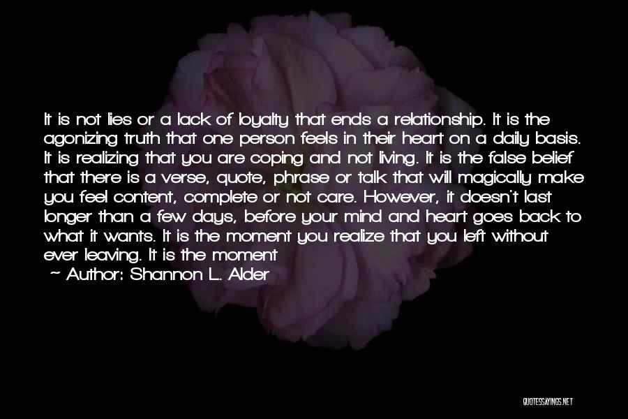 Letting Go Of Someone Who Doesn't Love You Quotes By Shannon L. Alder