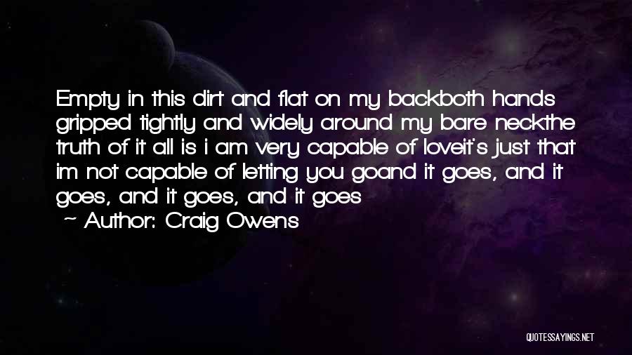 Letting Go On Love Quotes By Craig Owens