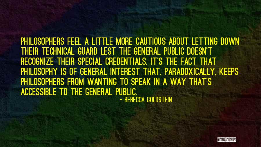 Letting Guard Down Quotes By Rebecca Goldstein