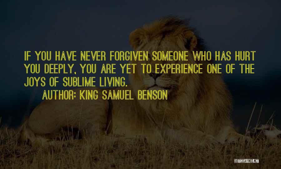 Letting Hurt Go Quotes By King Samuel Benson