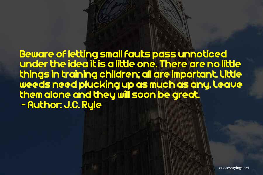 Letting Small Things Go Quotes By J.C. Ryle