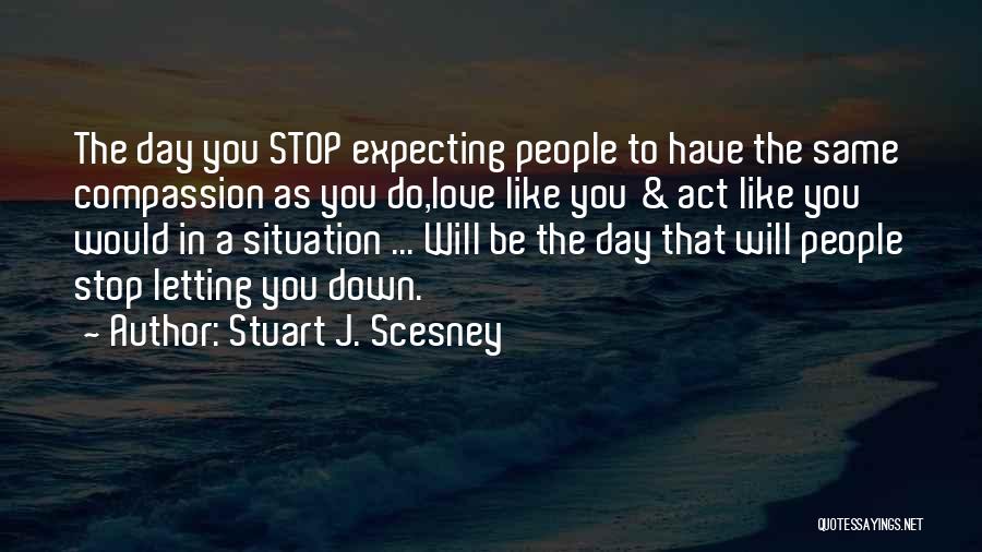 Letting Someone You Love Down Quotes By Stuart J. Scesney