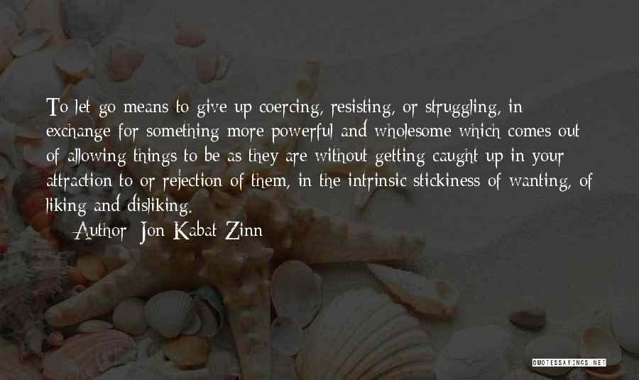 Letting Something Go Quotes By Jon Kabat-Zinn