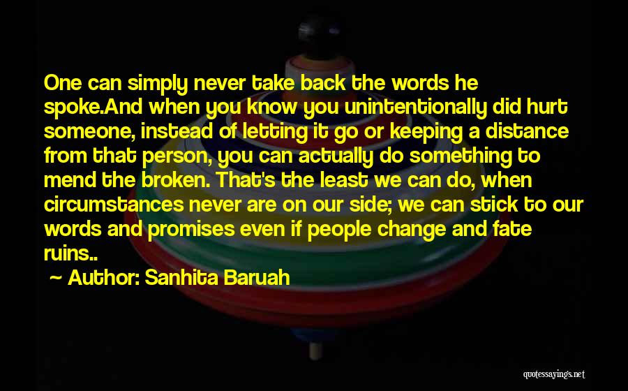 Letting Something Go Quotes By Sanhita Baruah