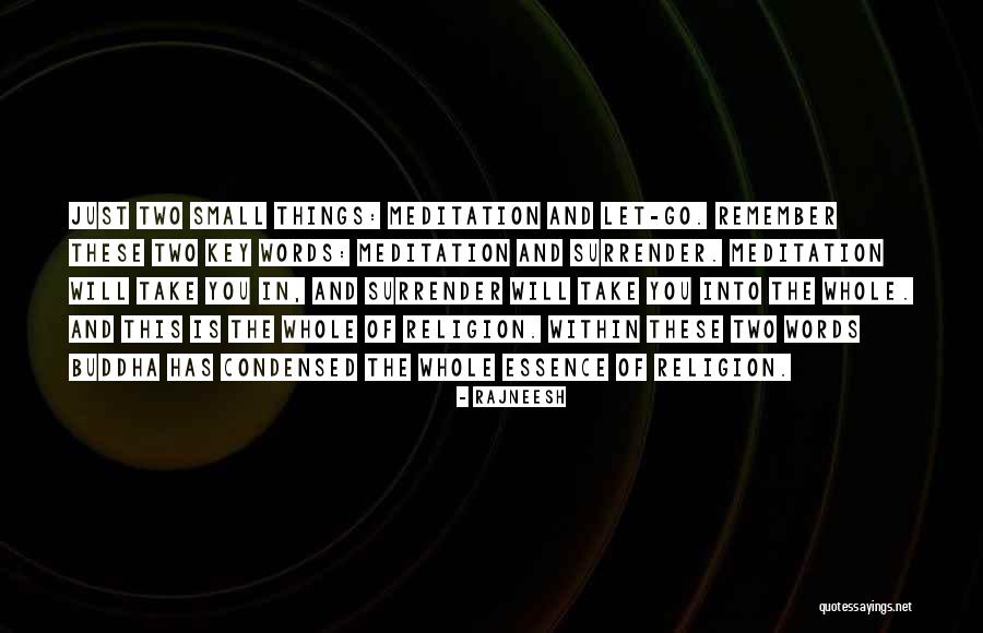 Letting The Small Things Go Quotes By Rajneesh Letting The Small Things Go Quotes By Rajneesh