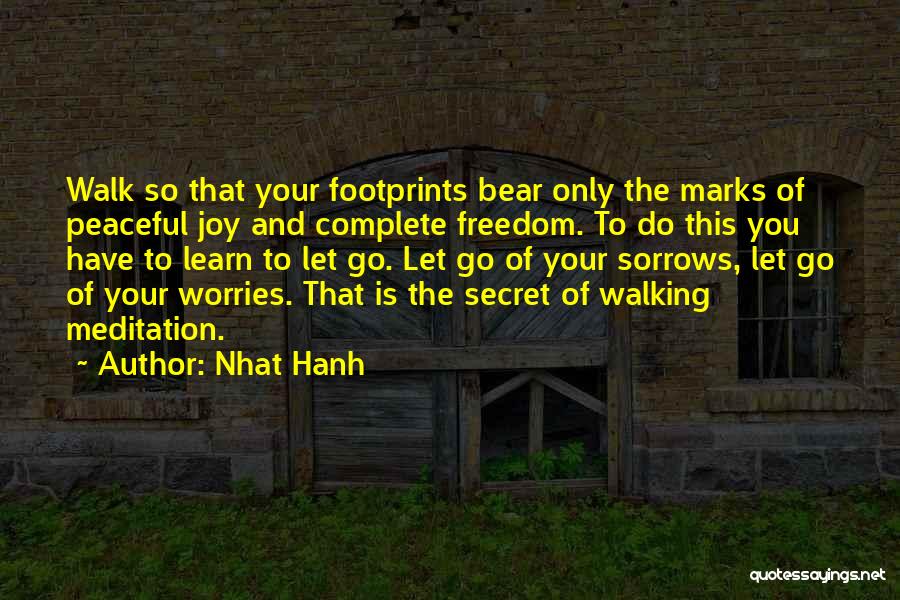 Letting Your Worries Go Quotes By Nhat Hanh