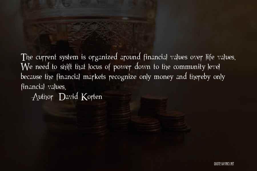 Levels Of Life Quotes By David Korten