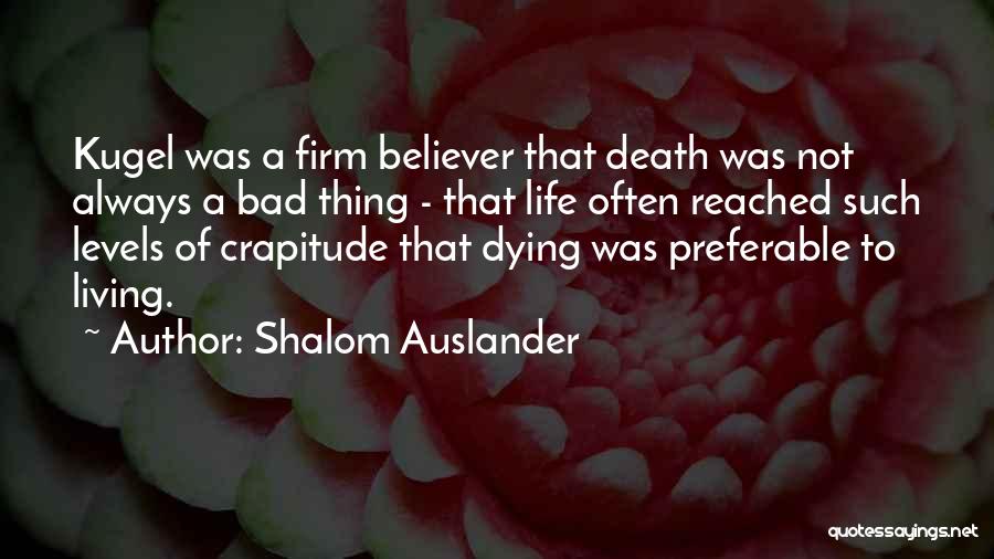 Levels Of Life Quotes By Shalom Auslander