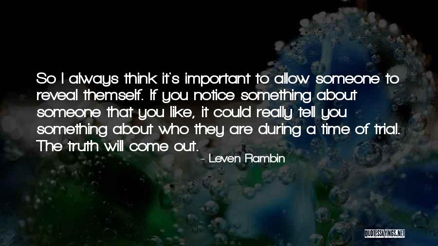 Leven Rambin Quotes 1146070