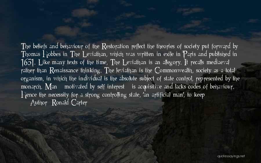 Leviathan Hobbes Quotes By Ronald Carter