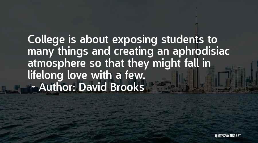 Liberal Arts College Quotes By David Brooks