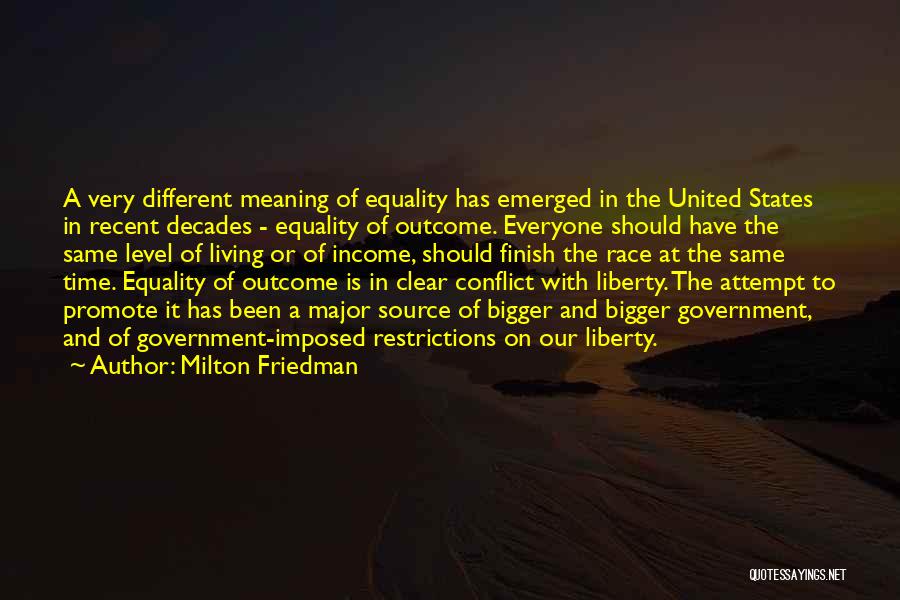 Liberty And Equality Quotes By Milton Friedman