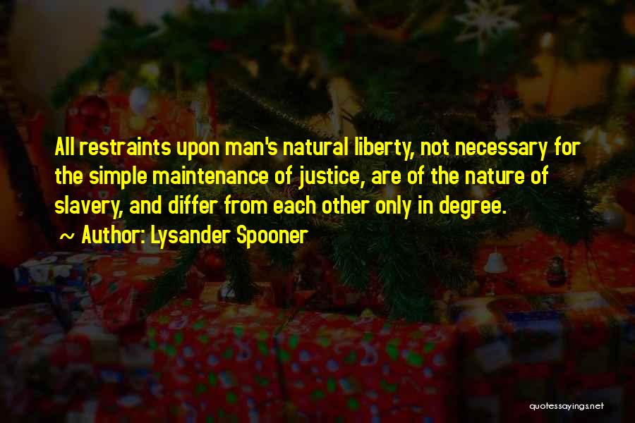Liberty And Justice For All Quotes By Lysander Spooner