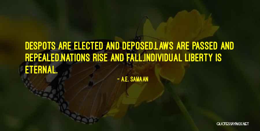 Liberty And Tyranny Quotes By A.E. Samaan