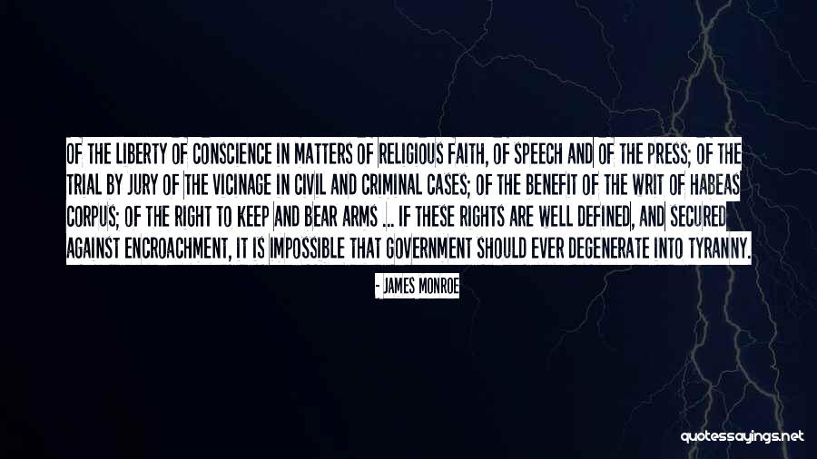 Liberty And Tyranny Quotes By James Monroe