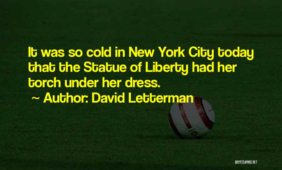 Liberty Statue Quotes By David Letterman