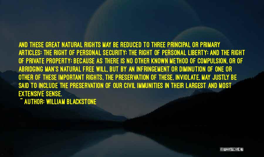 Liberty Vs Security Quotes By William Blackstone