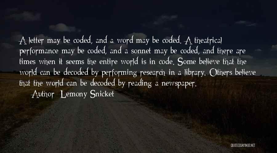 Library Research Quotes By Lemony Snicket