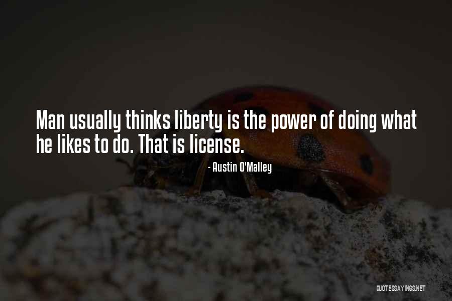 License Quotes By Austin O'Malley