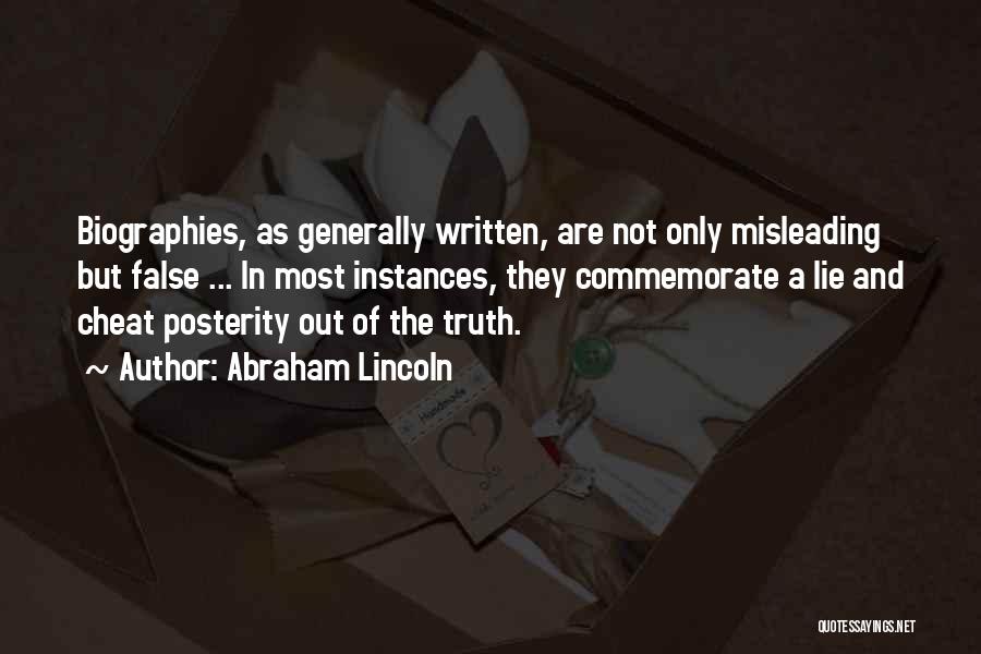 Lie And Cheat Quotes By Abraham Lincoln