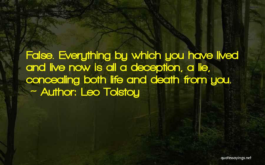 Lie And Deception Quotes By Leo Tolstoy