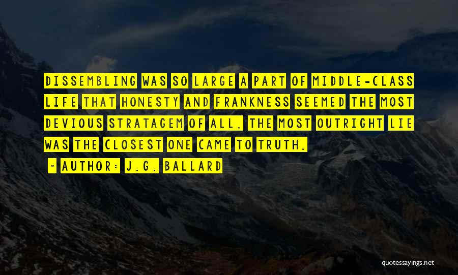 Lie And Honesty Quotes By J.G. Ballard