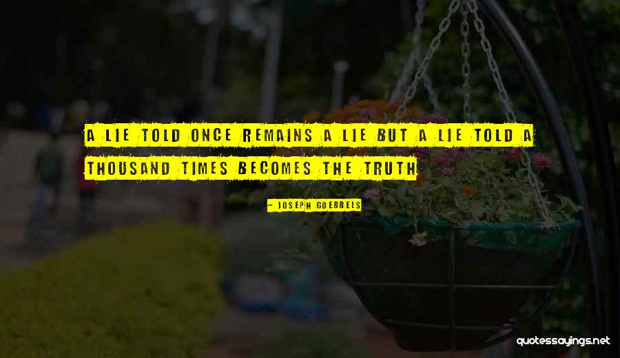 Lie Becomes Truth Quotes By Joseph Goebbels Lie Becomes Truth Quotes By Joseph Goebbels
