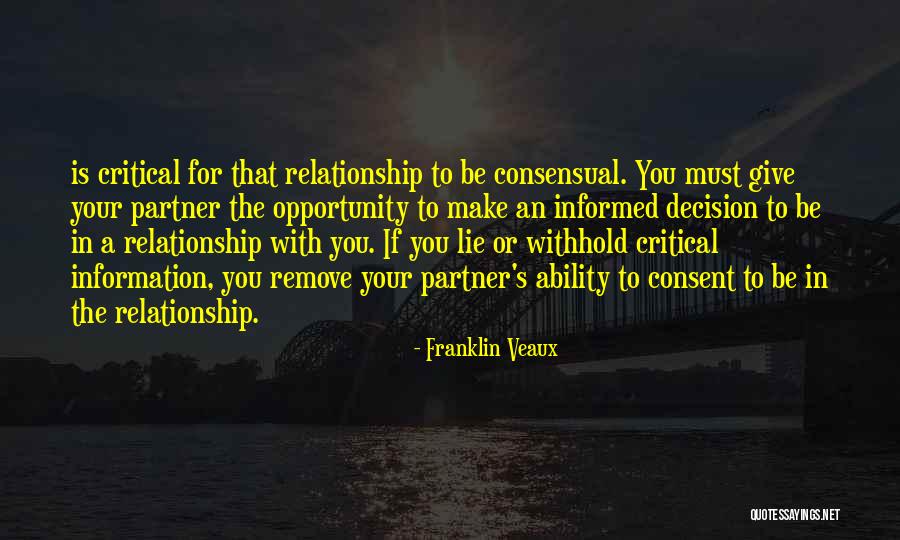 Lie In Relationship Quotes By Franklin Veaux