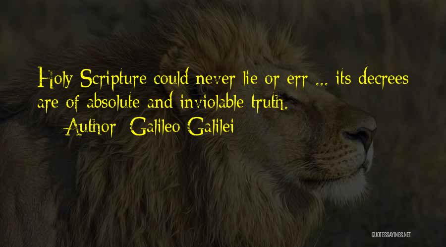 Lie Or Truth Quotes By Galileo Galilei