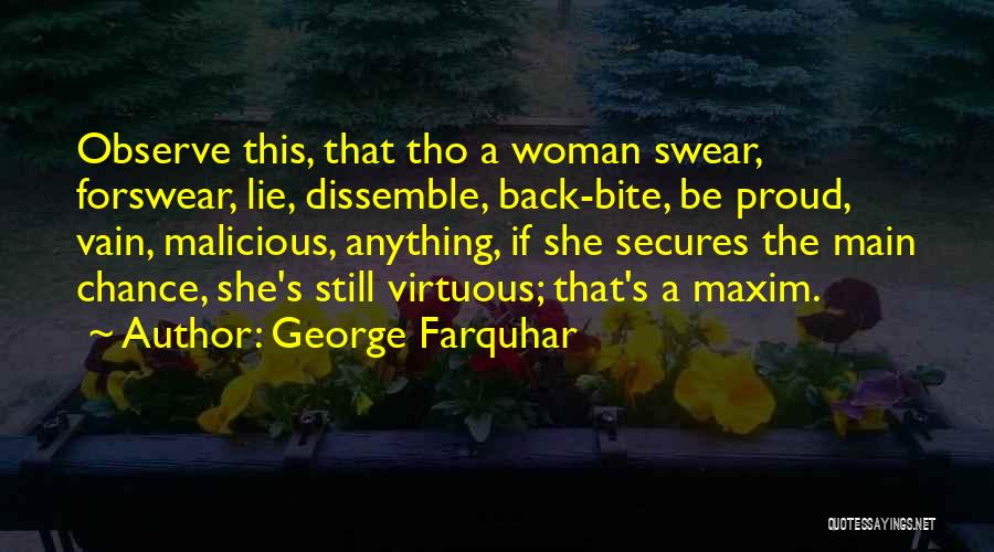 Lie Swear Quotes By George Farquhar